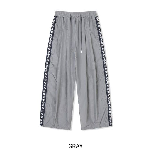 Route Track Color Matching Wide Pants