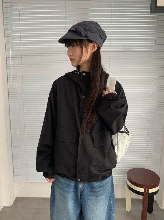 BAON（バオン）の「Kakit Check Hood Windbreaker Jumper（Jackets/Outerwear）」