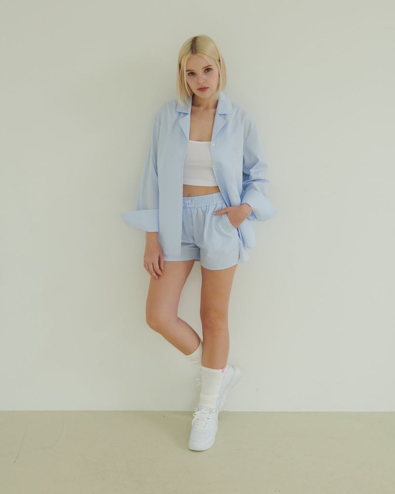 Ontheshell Shirt Set Up - Sky Blue