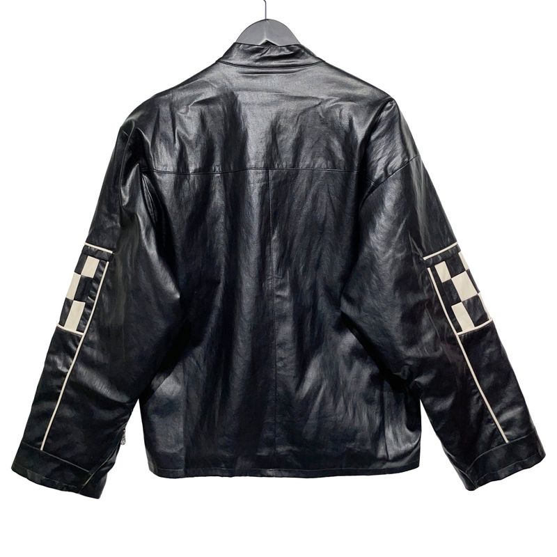 (UNISEX)モーターチェッカーオーバーライダージャケット