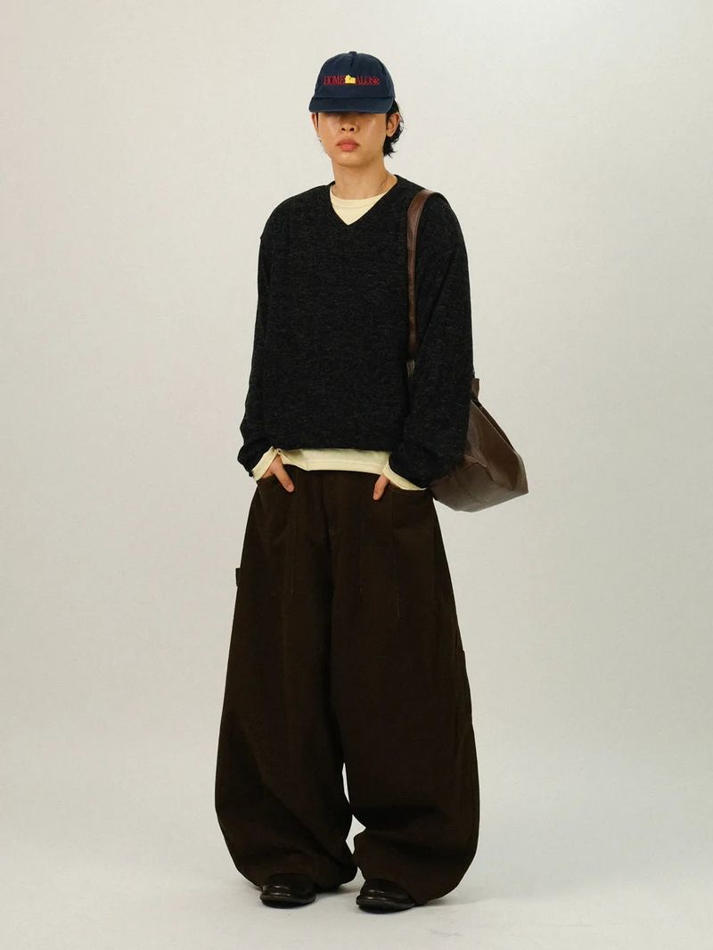TG Basic Heather V-Neck Knit