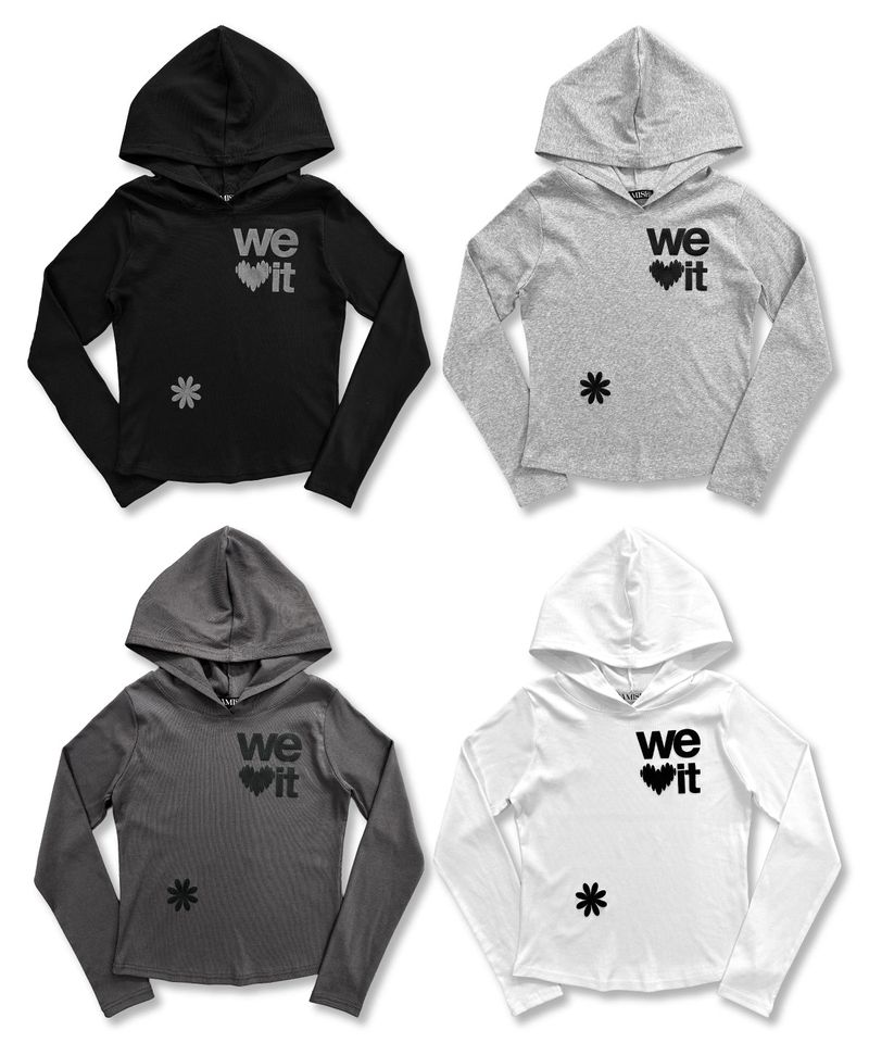 We love It Hoodie Long Sleeve_Charcoal