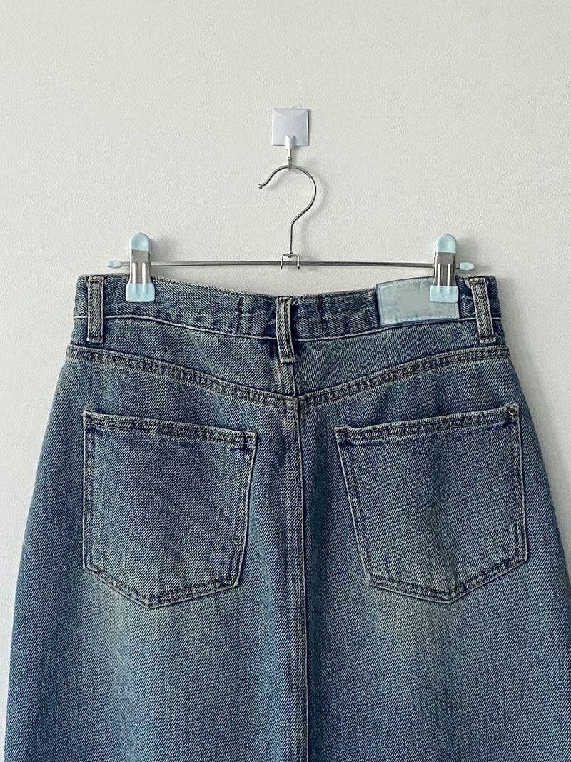 Vintage diagonal long skirt