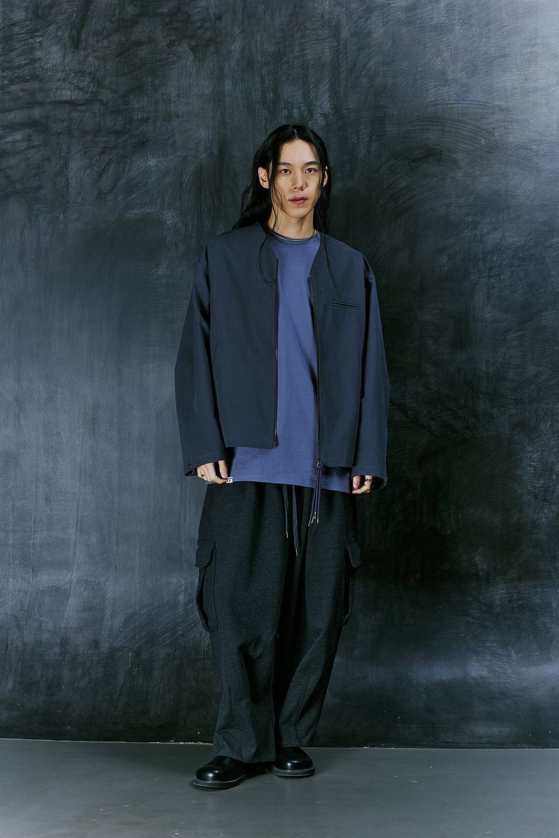 EARTH COTTON Y ZIP-UP JACKET (Charcoal)