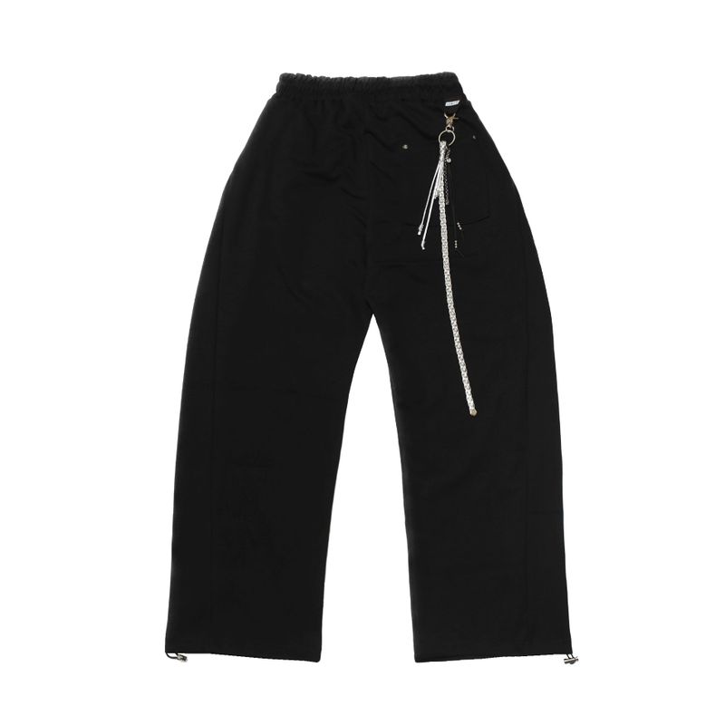 keyring side tuck sweat pants (black)
