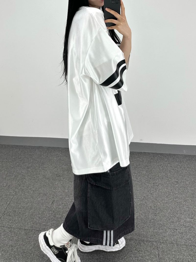 track denim cargo shorts