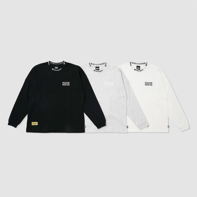 EXAMPLE CURSIVE CIRCLE LOGO BIGCOLLAR L/S TEE