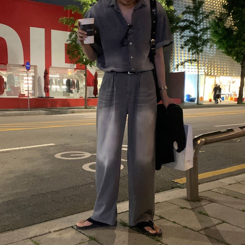 LMN Age Cooling Linen Denim Set-up Jacket (3 colors)