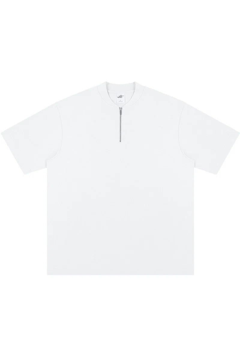 Zip Henley Cotton Tee