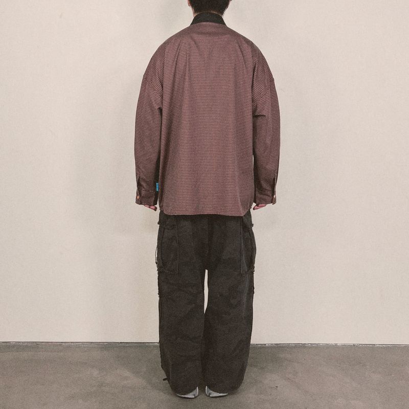 switch panel check shirt_black