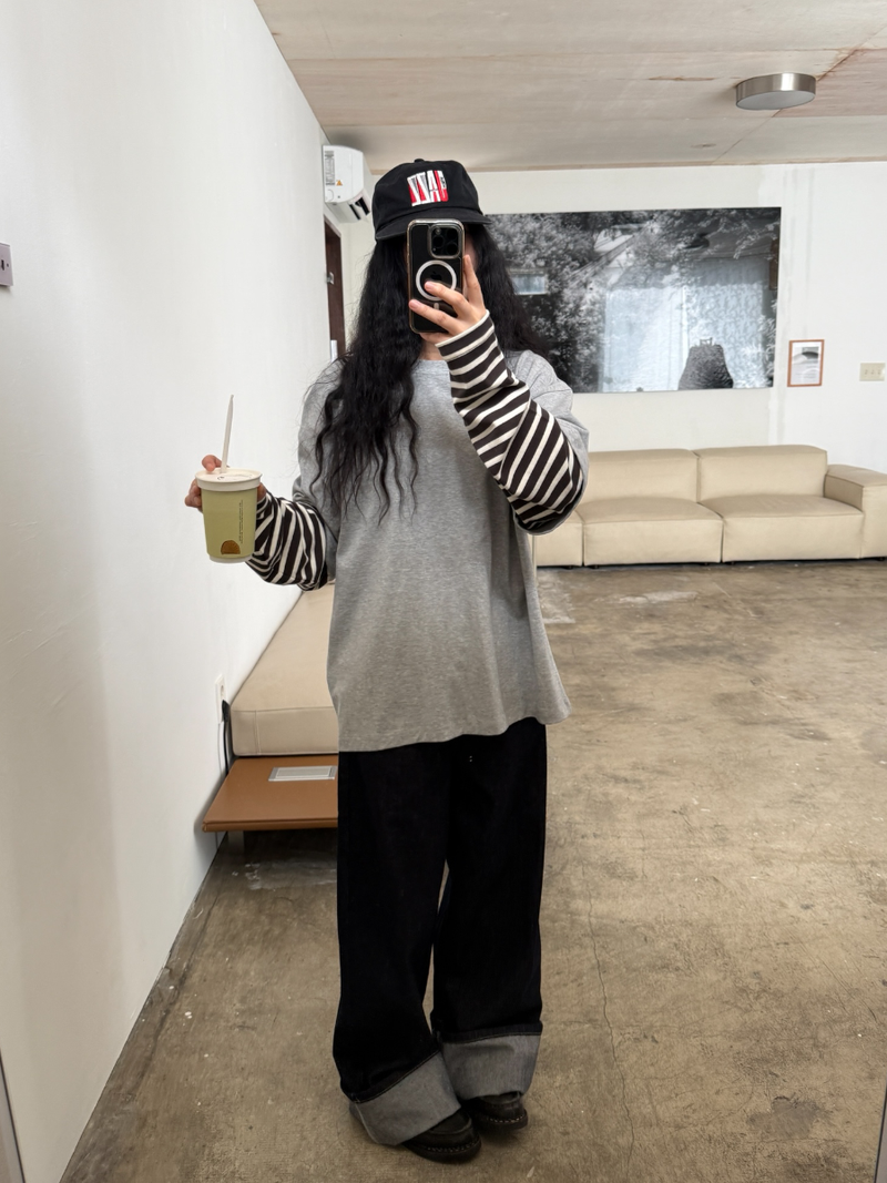 boxy fit layered T