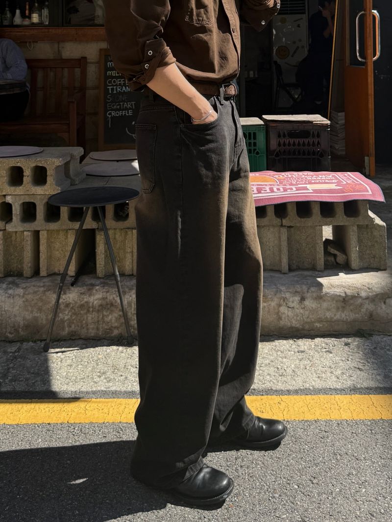 Garment dying denim pants