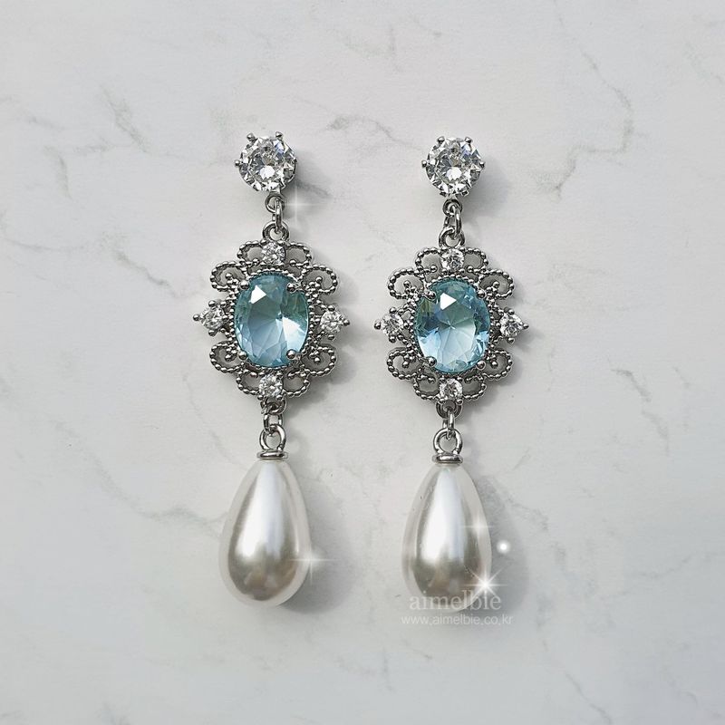 Aqua Jewel Princess Earring - Simple Version (ITZY Yeji Earring)