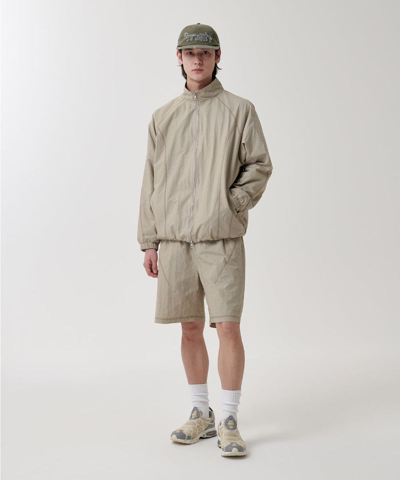 COVER STITCH NYLON TRACK JACKET