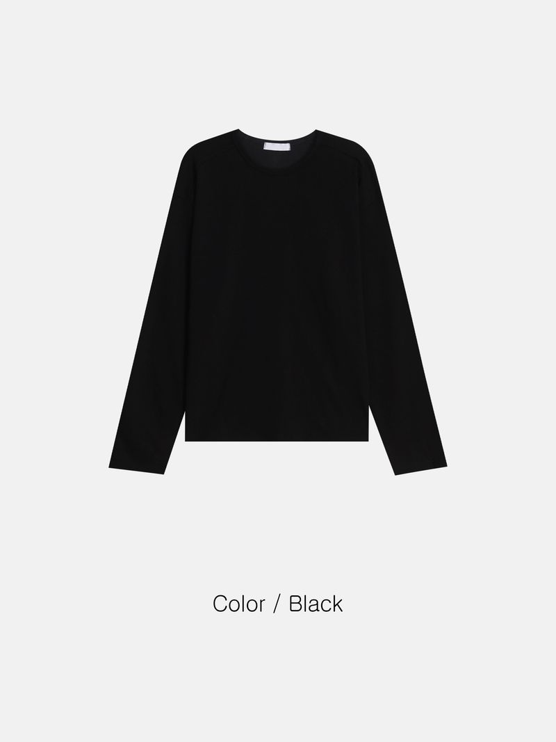 Checker Basic Crop Cut-Out Long Sleeve 3C