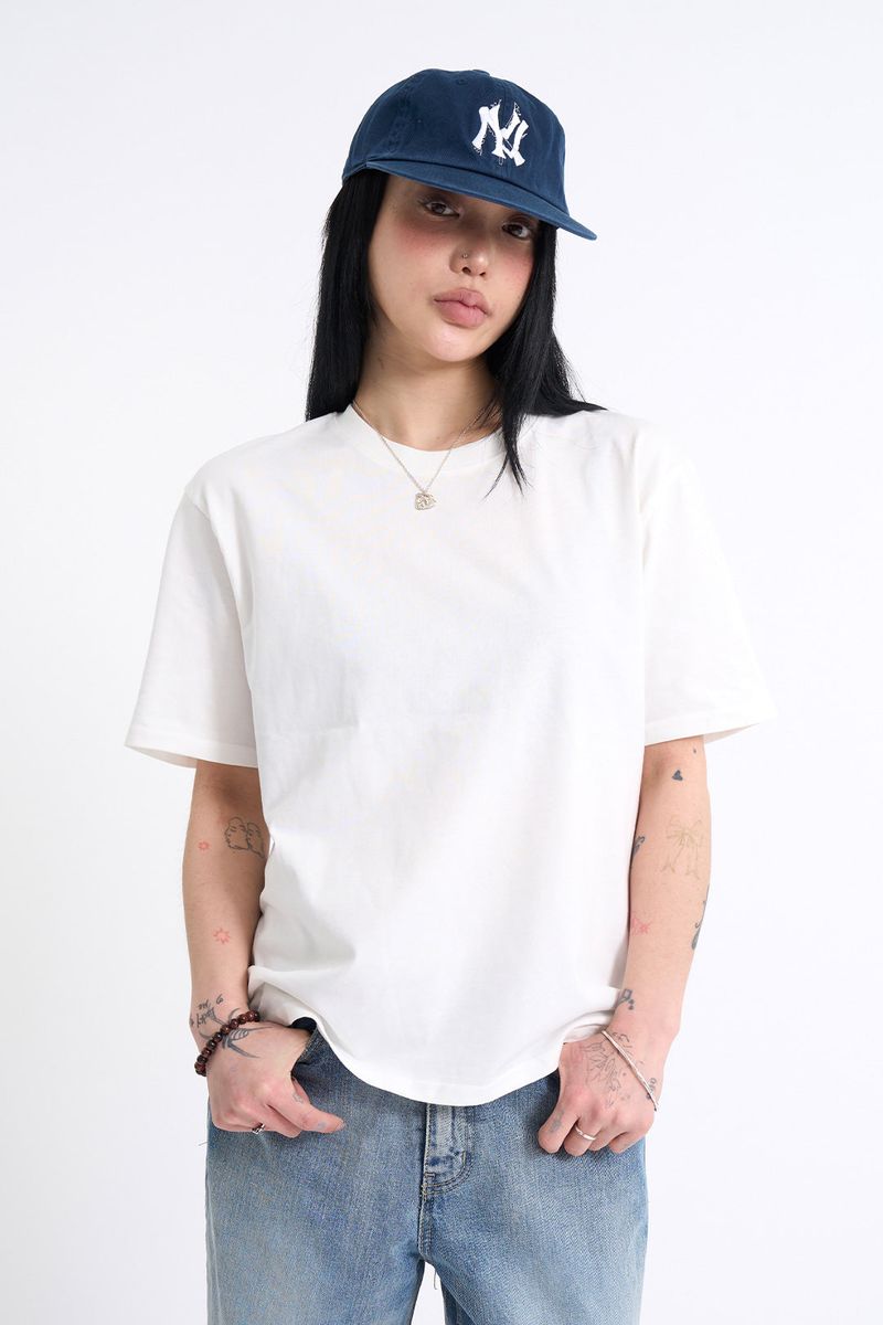 Regular fit cropped short-sleeve T-shirt