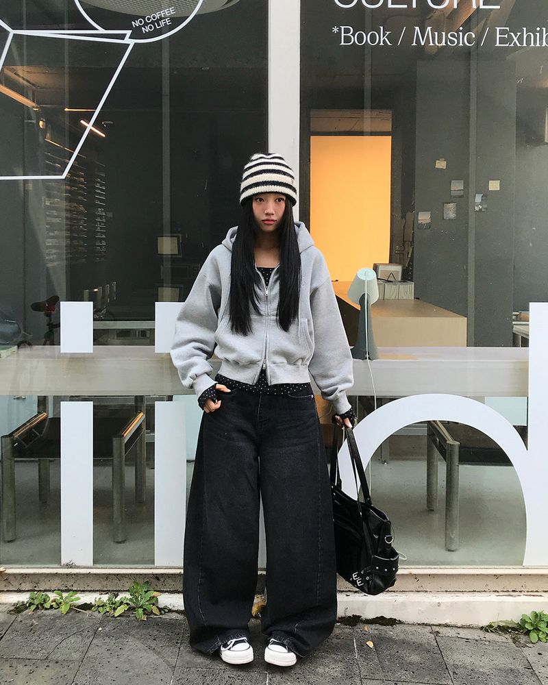 [ORIGINAL] Tibet 2-Way Cropped Hood Zip-Up