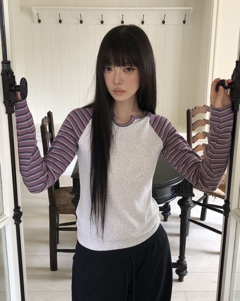 WONDER WONDER（ワンダーワンダー）の「フイン ラグラン ロングスリーブ Tシャツ（トップス）」