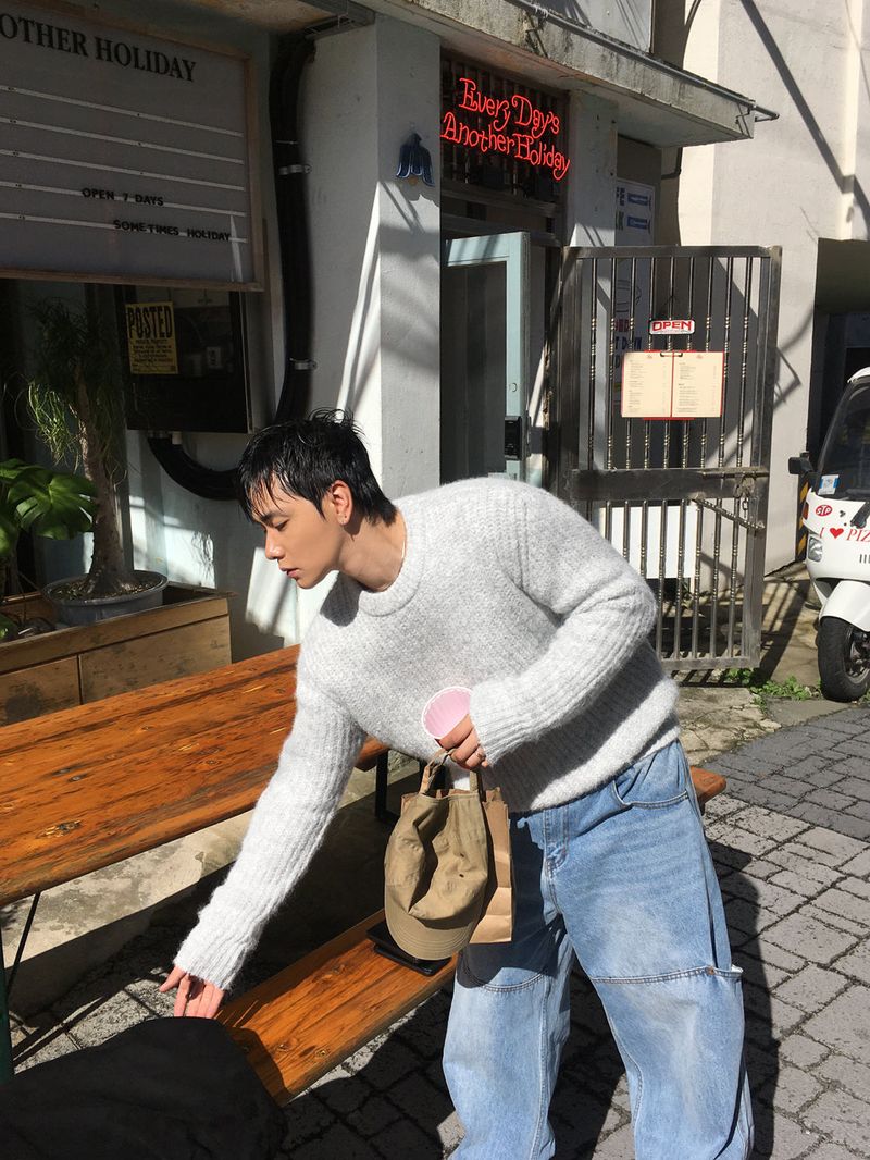 No.1456 wool round KNIT (5color)