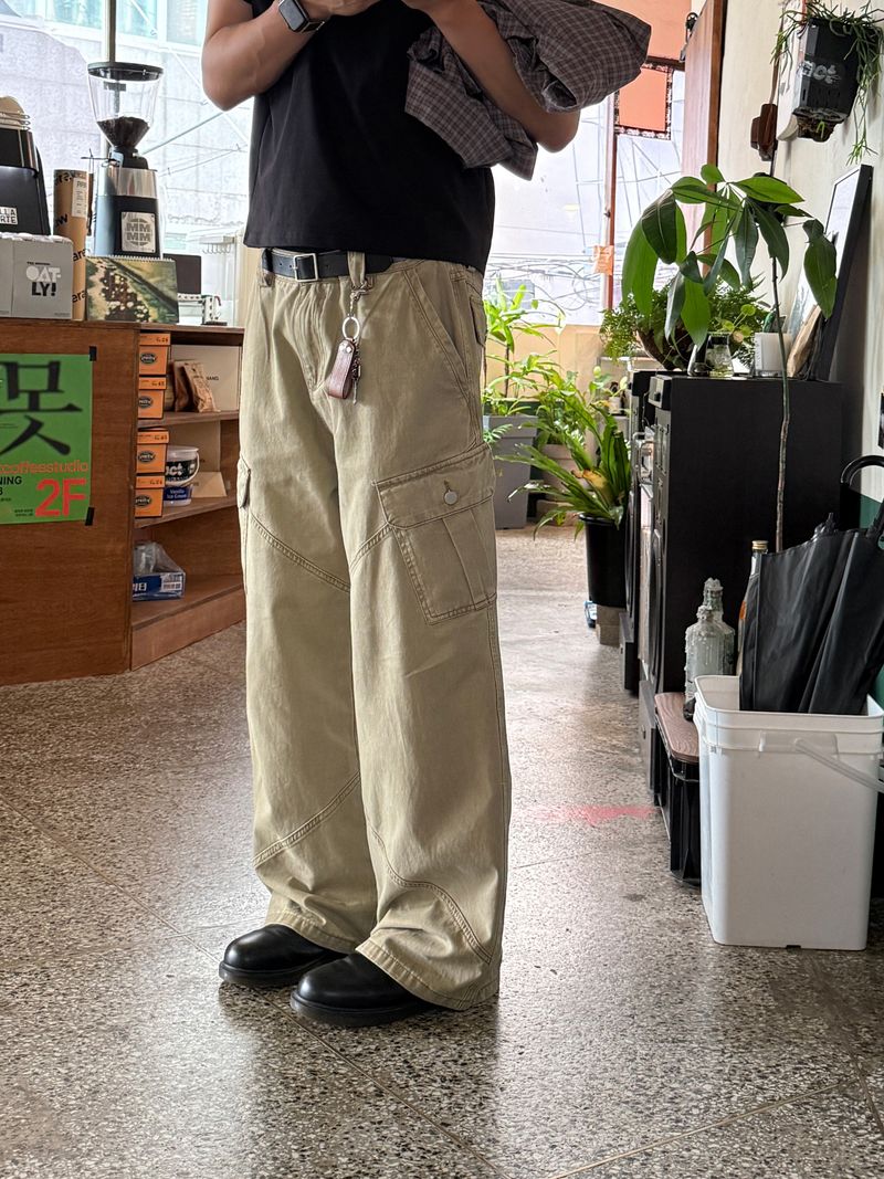Pigment Diagonal Seam Cargo Pants (3 Colors)