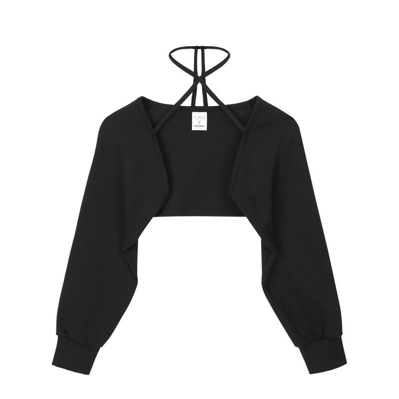 0 4 XXX strap bolero - BLACK