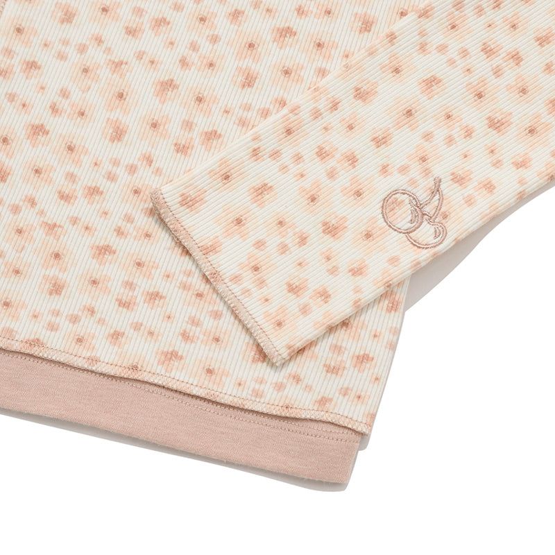 BOHEMIAN LAYERED SLIM LONG SLEEVE [SALMON]