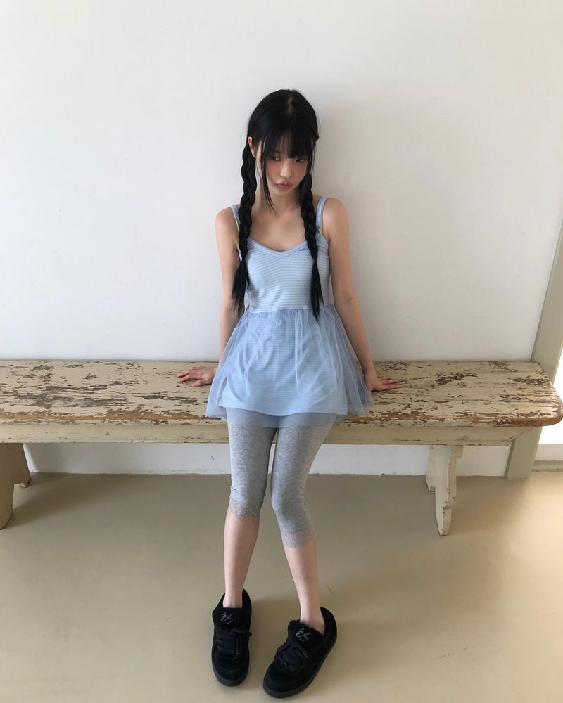 WONDER WONDER（ワンダーワンダー）の「ディンメッシュレイヤードスリーブレストップス（トップス）」