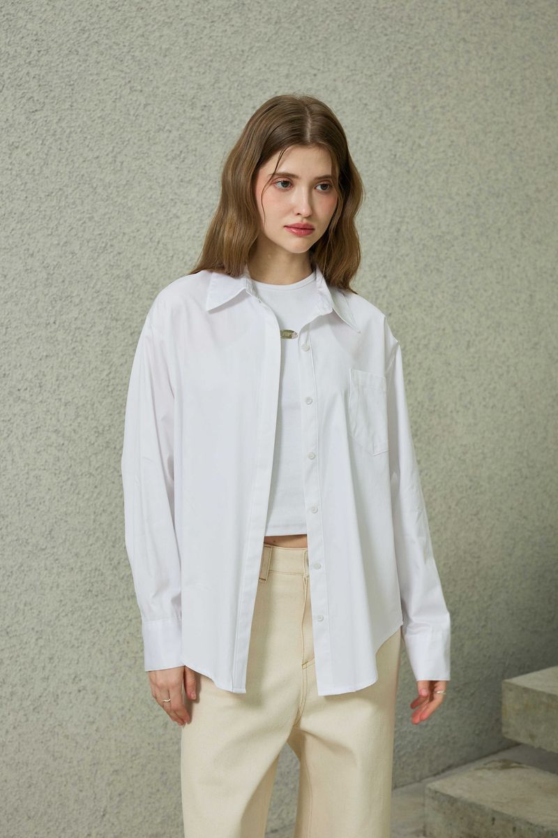 BRIGHT OVERSIZED SHIRT / WHITE