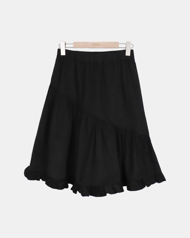 Roman Peach Frill Midi Skirt