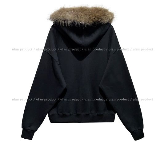 Rico Brushed Fur Two Way Hood Zip-Up