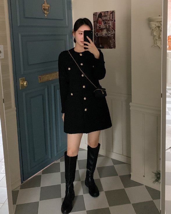 SHOPPERLAND(ショッパーランド)の「ツイードウールミニワンピース (2color)(ワンピース/ドレス)」