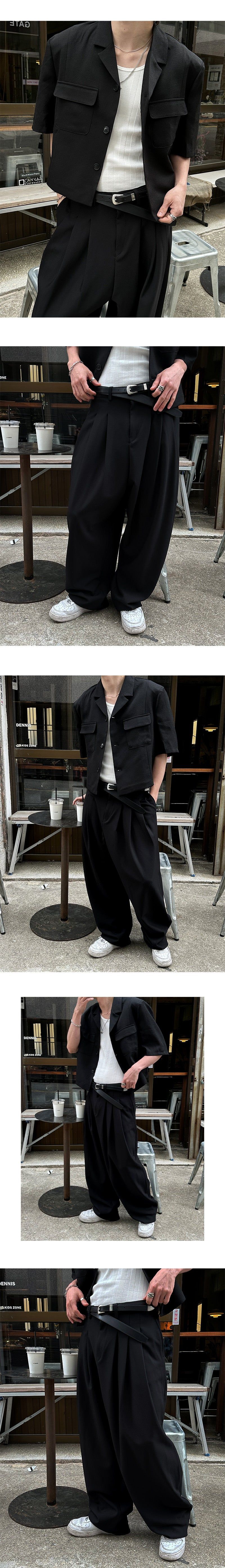 [S/S] Two pocket half crop jacket(2color)