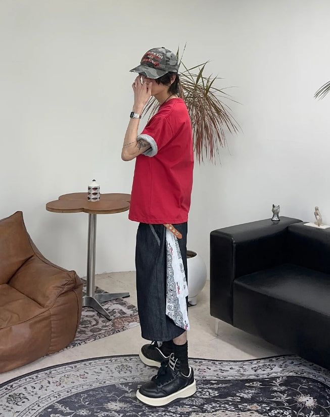 Rocky Spider Bermuda Denim Pants