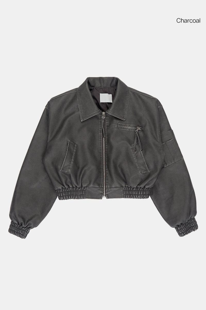 Pilot vintage leather flight jumper