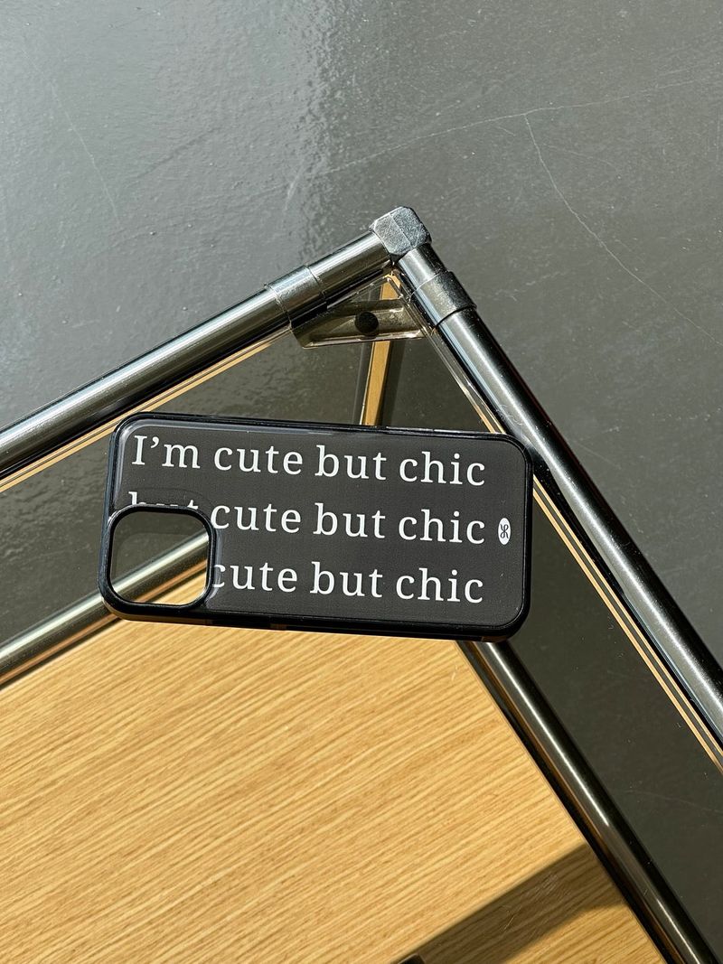 [MADE] cute but chic lettering epoxy bumper case_black