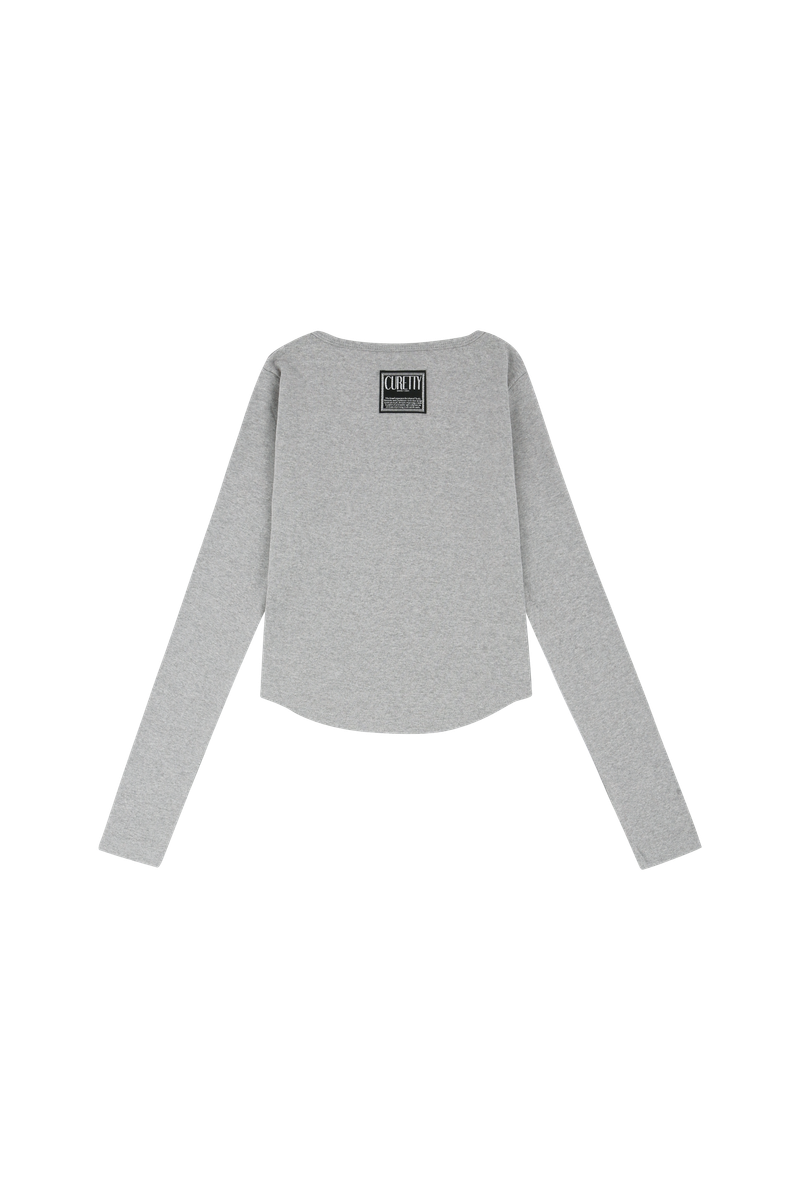 C BASIC U-NECK T-SHIRT_GREY