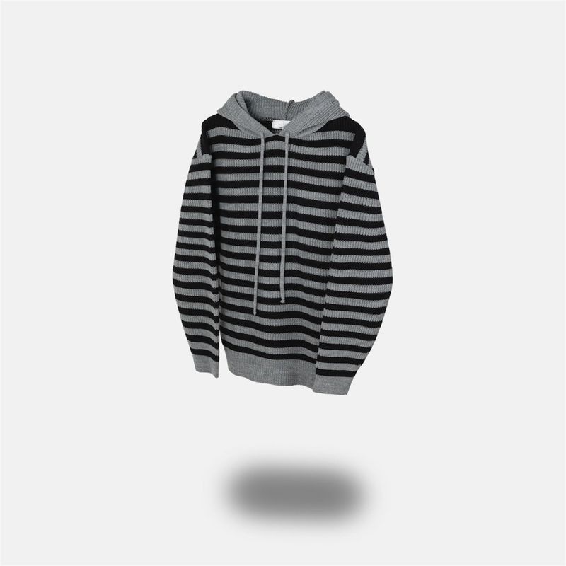 Rush Striped Hooded Knit (3 Colors)