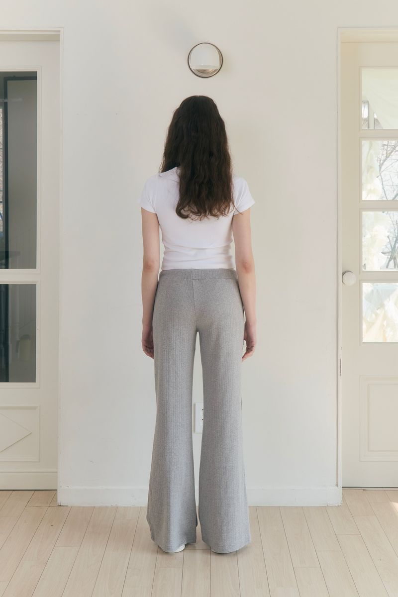 Sweet Dreams Lace Flare Pants (Gray)