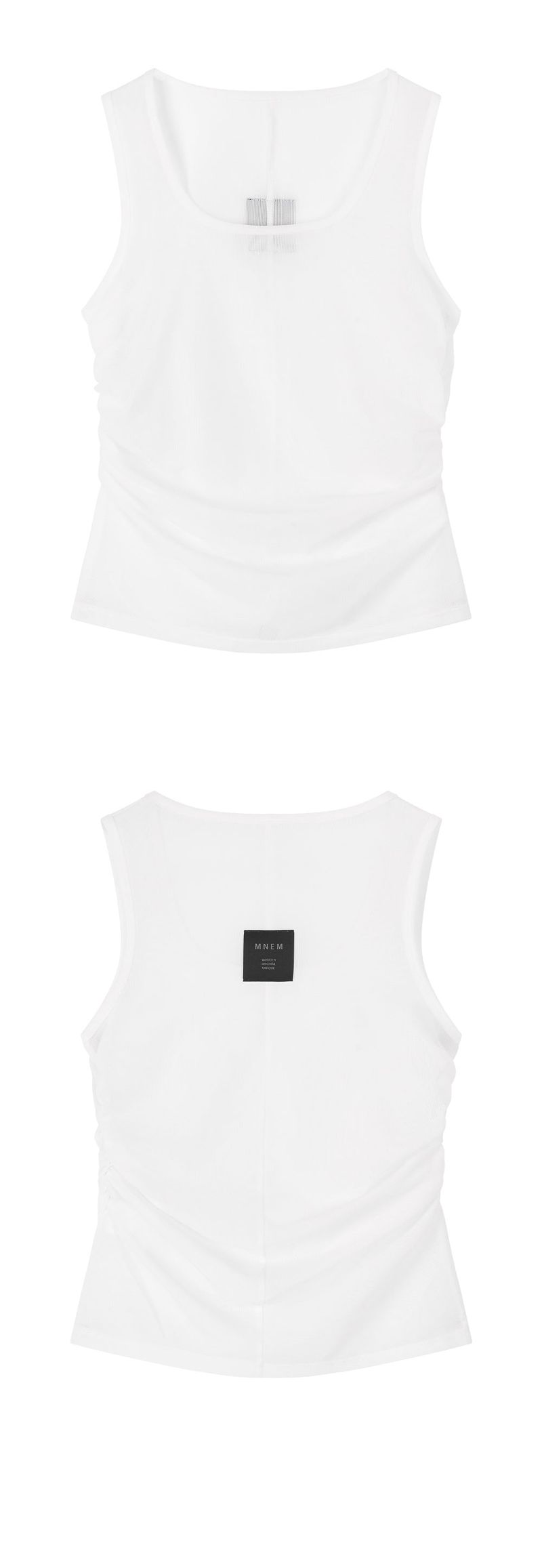 [mnem] Mesh Layered Tank (white)