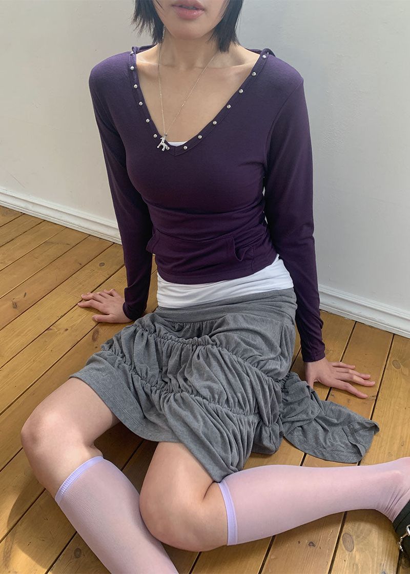 UNBAL WRINKLE SKIRT