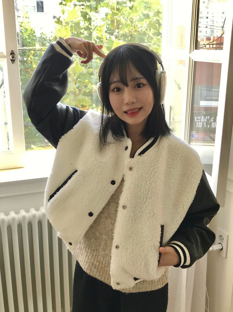 Blando fleece varsity jacket