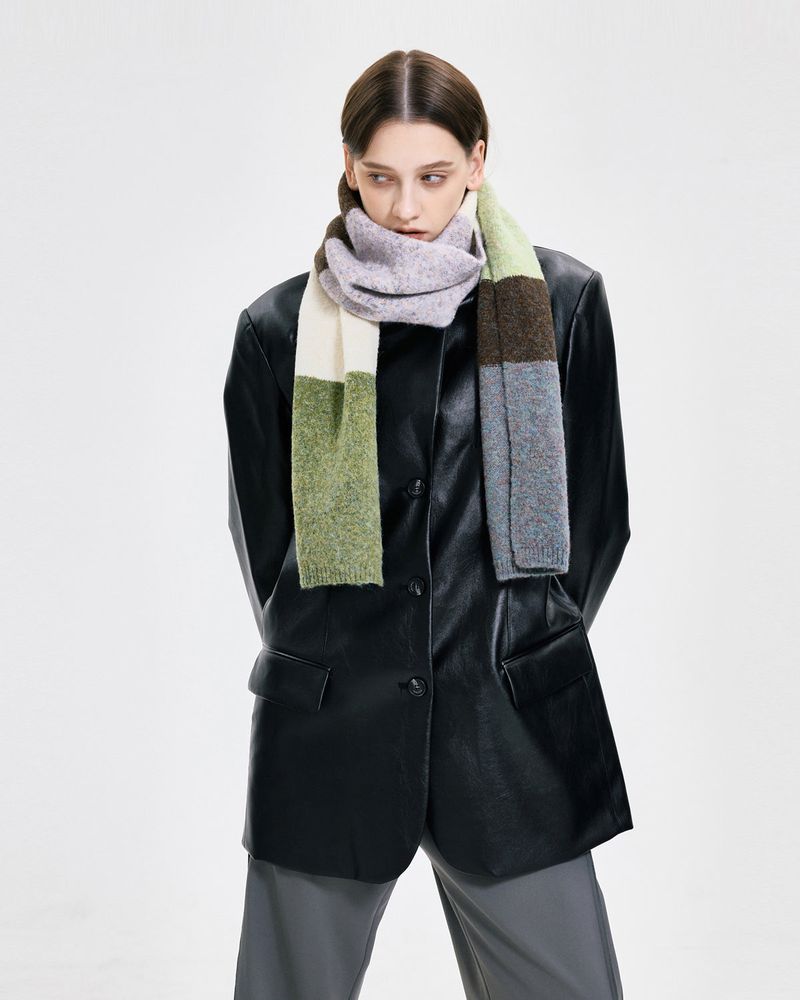  Colour Block Muffler _ GREEN
