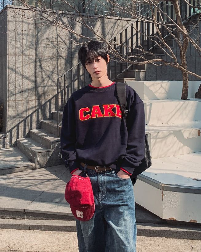 K Color Matching Layered Sweatshirt