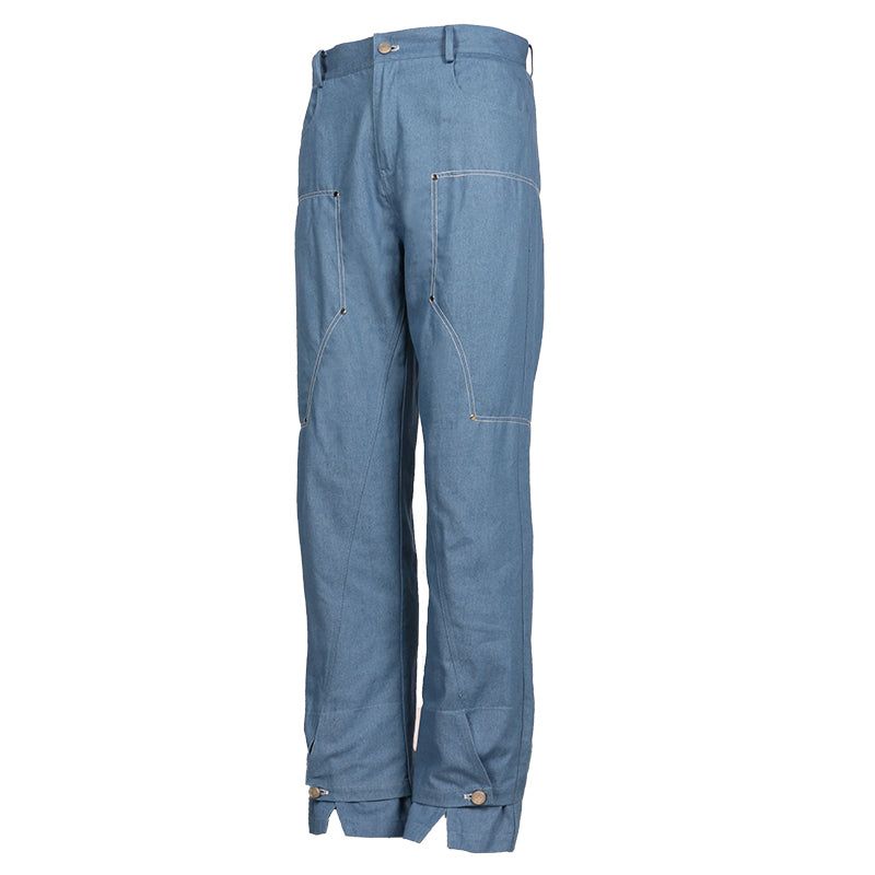 RELABEL Metal Rivet Slim-Fitting Jeans