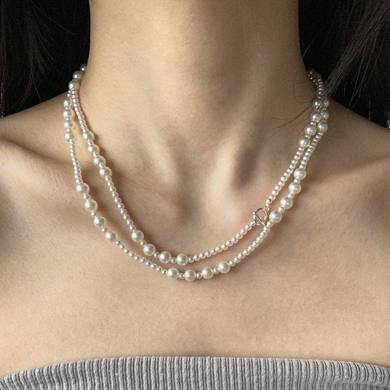 [925silver] Bubble pearl necklace
