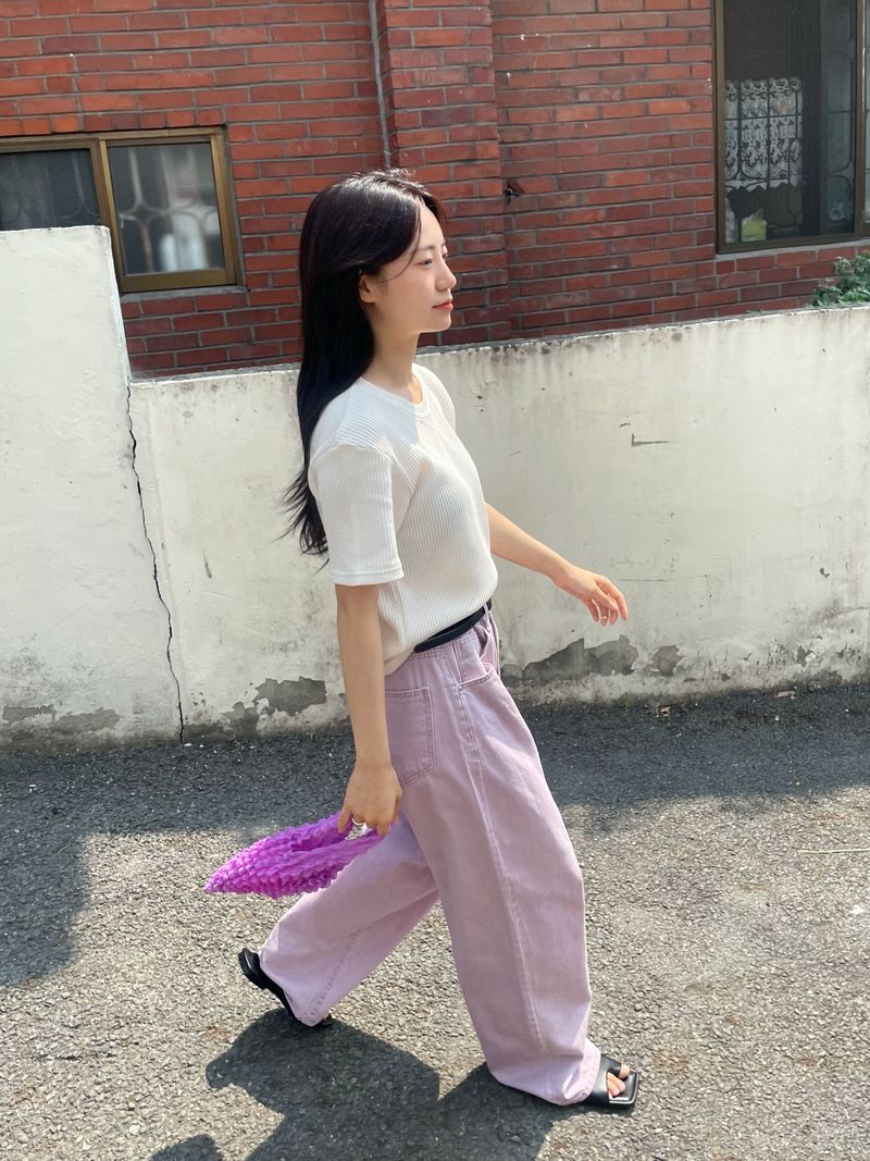 Saffron semi-wide pants