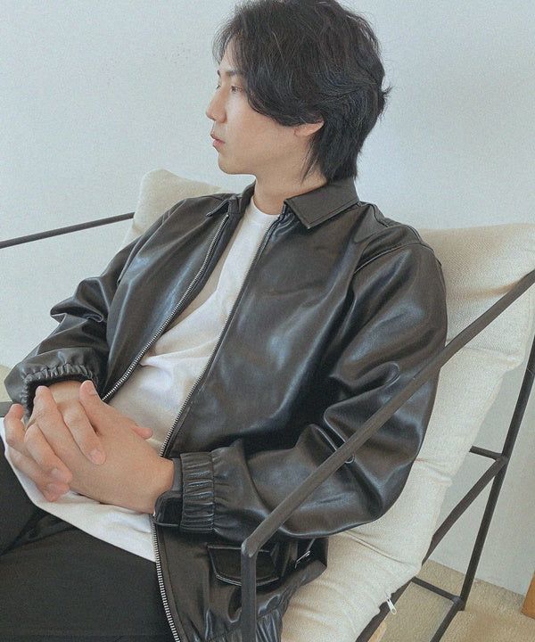 Minimal Rider soft-Leather Jacket J22 Black