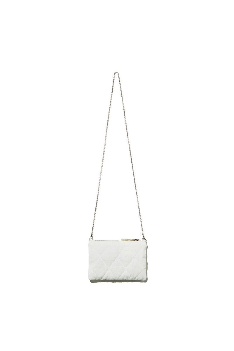 Quilting 2Way Mini Pouch_Ivory