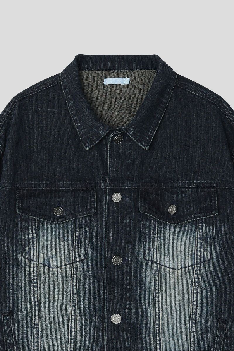 Melton Striped Denim Jacket
