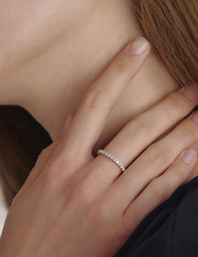 26SS★ Essence Silver (W) Prime Moissanite Ring 2.0MM